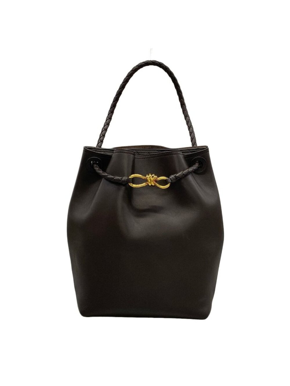 Bottega Veneta Handbag Andiamo Bucket Dark Brown Leather